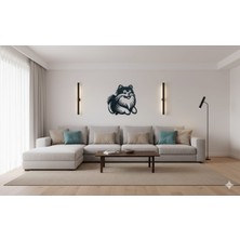 Atagün Nova 3D Yazıcı Pomeranian Köpek Duvar Dekoru | Sevimli Pufidik Köpek Silüeti | Modern Salon Evcil Hayvan Temalı Dekoratif Tablo