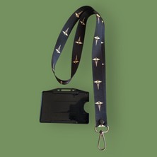 Staffy Tıp Sembolü Gold Temalı Yaka Ipi