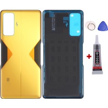 Yedcom Xiaomi Poco F4 GT Sarı Arka Pil Batarya Kapağı Arka Kapak Yapışkan Ve Sökme Aparatıyla Beraber Full Set