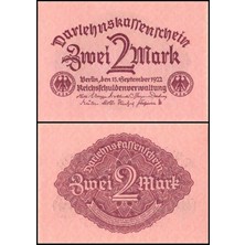 Almanya 1922 Yılı Yabancı Kağıt Para Çil ( Unc ) Koleksiyon Para