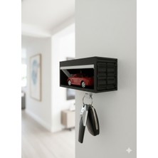 Elektra Mini Garaj Temalı Anahtarlık ve Araba Standı – Duvar Askısı Dekor Ürünü