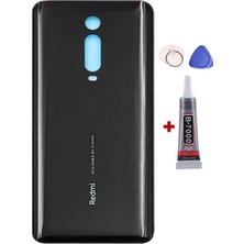 Yedcom Xiaomi Mi 9T Siyah Arka Pil Batarya Kapağı Arka Kapak Yapışkan Ve Sökme Aparatıyla Beraber Full Set