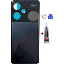 Yedcom Xiaomi Redmi Note 13 Pro Plus 5G Siyah Arka Pil Batarya Kapağı Arka Kapak Yapışkan Ve Sökme Aparatıyla Beraber Full Set