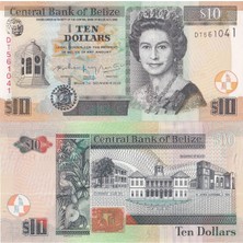 Belize 2020 Yılı 10 Dolar ‘ Iı.kraliçe Elizabeth ‘ Yabancı Kağıt Para Çil ( Unc ) Koleksiyon Para