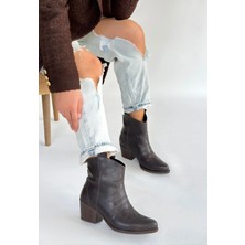 Mirelle Akver Acı Kahve Cilt Topuklu Bot