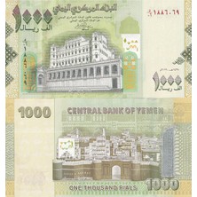 Yemen 2017 Yılı 1000 Rials Yabancı Kağıt Para Çil ( Unc ) Koleksiyon Para