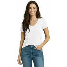 Lyvean V Yaka Regular Kısa Kollu Tshirt