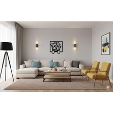 Atagün Nova 3D Yazıcı Shih Tzu/lhasa Apso Köpek Duvar Dekoru (Çerçeveli) | Tüylü Köpek Figürü Modern Tablo | Hayvan Severler Için Minimalist Hediye