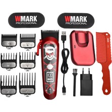 Wmark NG-130 Kırmızı Kablosuz Şarjlı Saç Kesme Makinesi