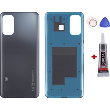 Yedcom Xiaomi Redmi Note 10 5G Siyah Arka Pil Batarya Kapağı Arka Kapak Yapışkan Ve Sökme Aparatıyla Beraber Full Set