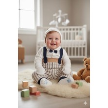 Diamondstar Erkek Bebek Çizgi Desenli 7 Li Zıbın Hastane Çıkış Seti