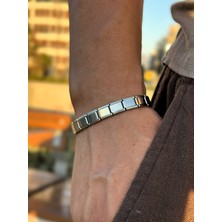 HERİF Erkek Italyan Charm Esnek Çelik Bileklik