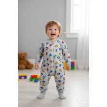 Özlem Bebe 1-16 Yaş Arası Ara Dolgu Alfabe Desenli Unisex Uyku Tulumu
