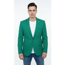 Erkek Slim Fit Blazer Ceket – Plus Scorpion Tek Düğmeli Spor & Klasik Kombin
