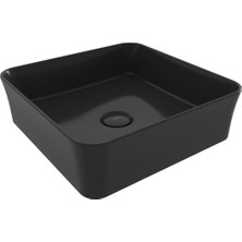 Bocchı Sottile Slim Line Çanak Lavabo 38 cm Parlak Siyah 1477-005-0125