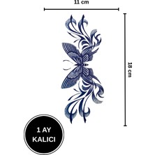 1 Ay Kalıcı Büyük Boy Kelebek Figürlü Geçici Dövme Kol/omuz Tattoo 11X18 cm