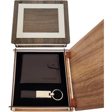 Skygo Ahşap Kutulu Anahtarlık ve Cüzdan Set