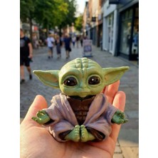 Eselya 3D Baby Yoda Yoga Figür 9cm Yeşil Renkli PLA Plastik Koleksiyonluk Tasarım