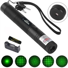 Go İthalat Wison WS-503 100MW 3.7V 3200 Mah Desen Başlıklı Şarjlı Yeşil Lazer Pointer (5314)