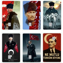 Bsb 6 Adet Kart Kaplama Sticter Atatürk Etiket 60020
