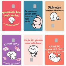 Bsb 6 Adet Kart Kaplama Sticter Etiket Komik 60028