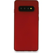 Eco Port Samsung Galaxy S10 Plus Kılıf First Silikon - Bordo