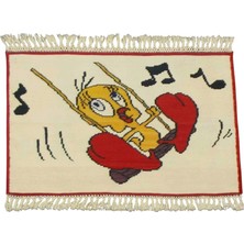 Kilim Antik El Dokuma Tweety Yün Kilim 0479 - Yeni - Çok Renkli