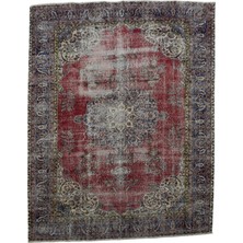 Kilim Antik El Dokuma Eskitme Yün Salon Halısı 0426 - Vintage - Çok Renkli