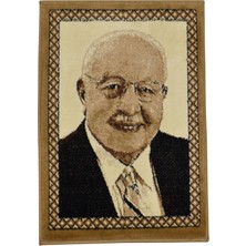 Kilim Antik Merhum Necmettin Erbakan Tasvirli Portre Duvar Halısı 0668 - Yeni - Çok Renkli