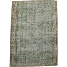 Kilim Antik El Dokuma Eskitme Yün Salon Halısı 0503 - Vintage - Çok Renkli