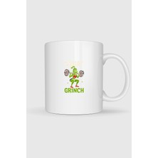 Bahriyeli Collection  Gym Fitness Squat Grinch Baskılı Kupa Bardak