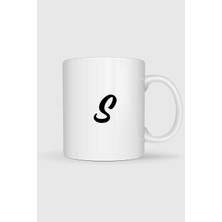 Bahriyeli Collection  S Harfi Baskılı Kupa Bardak