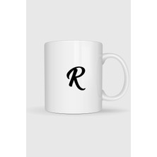 Bahriyeli Collection  R Harfi Baskılı Kupa Bardak