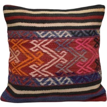 Kilim Antik El Dokuma Dekoratif Kilim Kırlent Yastık Kılıfı 0976 - Yeni - Çok Renkli