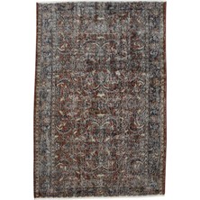Kilim Antik El Dokuma Eskitme Yün Salon Halısı 0461 - Vintage - Çok Renkli