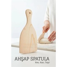 Butik Bfs Ahşap Hamur Spatulası 21X9,5 cm – Doğal, Ergonomik ve Çok Amaçlı Mutfak Yardımcısı