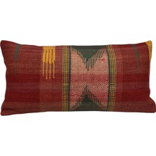 Zehra Abla Halı Yeni El Dokuma Dekoratif Lumbar Kilim Kırlent Yastık Kılıfı 6644