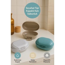 DİYA3 Kapaklı Katı Sabunluk Seyahat Tipi Katı Sabun Kutusu 1 Adet/bej/gri/mavi 3 Renk Seçeneği