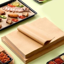 Misda Store 50 Adet Yağlı Pişirme Kağıdı Hazır Kesilmiş 30X40 Sunum Fırın Kağıdı Yanmaz Yapışmaz Çok Amaçlı Yağlı Kağıt