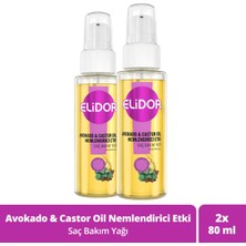 Elidor Saç Bakım Yağı Avokado ve Castor Oil Nemlendirici Etki 80 ml X2