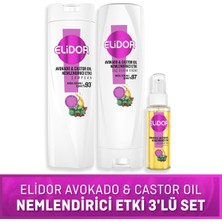 Elidor Avokado ve Castor Oil Nemlendirici Etki Saç Bakım Seti