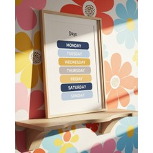 Fuart.Co Ingilizce Haftanın Günleri Dijital Baskı Poster V12 (Çerçevesiz) VAFU