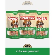 Snacky Munchy Tavuk Sargılı Burgu Çubuk Köpek Ödül Maması 10'lu 13 cm 120 gr x 3 adet