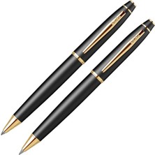 Scrikss Tükenmez & Versatil Kalem Set 35 Noble Mat Siyah Altın ( Isim Yazdırılabilir Detay Açıklamada )