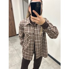 Elif Tarakçı Butik Kahverengi Oduncu Gömlek
