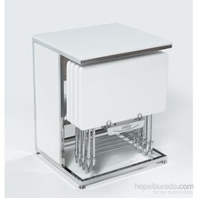 Pikma Beyaz Medusa Servis Sehpası