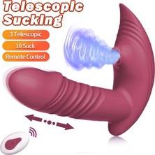 ByZon Modern 10 Mod Emişli Hareketli Giyilebilir Uzaktan Kumandalı Vibratör Kırmızı