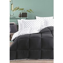 Monolisse Lovely Timeless %100 Pamuk 4 Kat Müslin Comfort Uyku Seti Çift Kişilik Siyah 195X215 cm