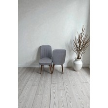 Baresmu Hasa 2 Adet Sandalye – Ahşap Ayaklı, Ergonomik, Rahat Oturumlu Modern Mutfak ve Yemek Sandalyesi