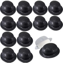 Skygo Siyah Renk Simli Melon Yuvarlak Parti Şapkası 12 Adet